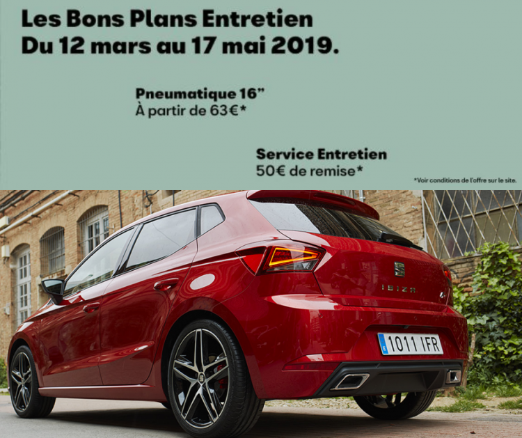 Bons Plans Entretien SEAT : offres et remises exceptionnelles jusqu'au 17 mai 2019