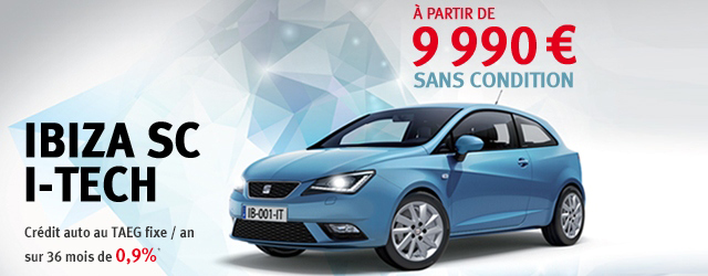 IBIZA 1.2 60 cv S�rie Sp�ciale TECHLIGHT � partir de 9 990 �